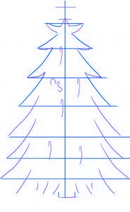 dessiner un sapin de noel - etape 2 dessiner un sapin de noel - etape 2