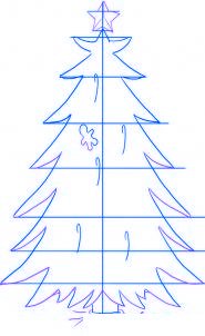 dessiner un sapin de noel - etape 3 dessiner un sapin de noel - etape 3