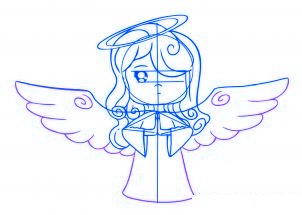 dessiner un ange de noel - etape 5 dessiner un ange de noel - etape 5