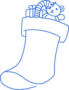 dessiner une chaussette de noel - etape 5 dessiner une chaussette de noel - etape 5