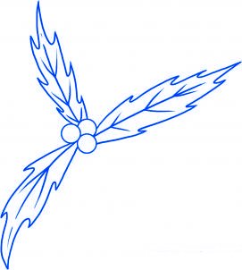 dessiner du houx de noel - etape 4 dessiner du houx de noel - etape 4