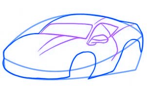 dessiner une voiture de course - etape 3