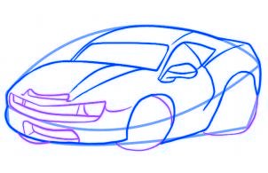 dessiner une voiture de course - etape 4