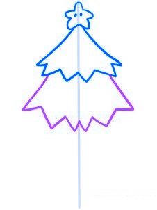 dessiner un sapin de noel - etape 4 dessiner un sapin de noel - etape 4