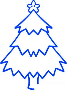 dessiner un sapin de noel - etape 6 dessiner un sapin de noel - etape 6