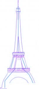 dessiner une tour eiffel - etape 2