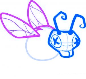 dessiner abeille zombie - etape 4 dessiner abeille zombie - etape 4